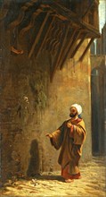 Street in Cairo, Painting by Carl Spitzweg, Historical, digitally restored reproduction from a 19th