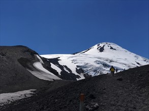 Landscape at the snow-covered Osorno volcano, Chile, South America