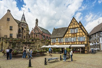 Medieval village and colourful half-timbered houses, Eguisheim, Plus beaux villages de France,