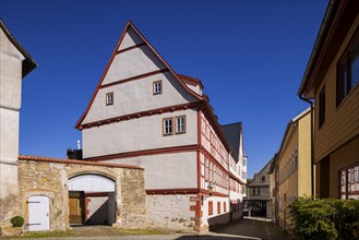 Alley in the old town centre, Arnstadt, Thuringia, Germany, Europe