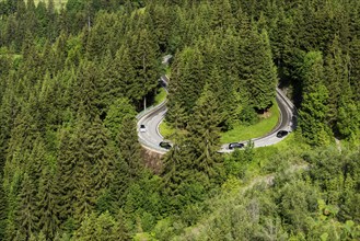 Oberjoch Pass RoadBad Hindelang, Allgäu Alps, Allgäu, Bavaria, Germany, Europe