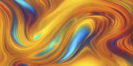 Abstract holographic background with swirling iridescent vibrant colors, AI generated