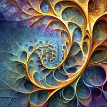 Abstract illustration of fractal patterns found in nature representing the application of