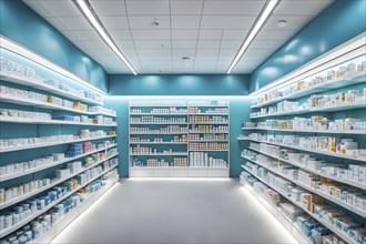 Calm environment of a modern pharmacy, ai generated, AI generated