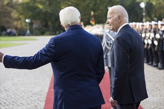 Joe Biden (46th President of the United States) is received with military honours by Federal