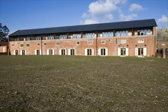 Luxury housing development of Iken View in former industrial buildings at Snape Maltings, Suffolk,