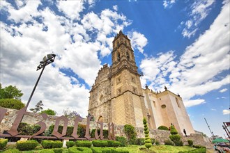 Mexico City, Tepotzotlan, Scenic Francisco Javier Church in historic city center