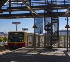 S-Bahn, platform and construction work at Berlin Ostbahnhof, Friedrichshain, Berlin, Germany,