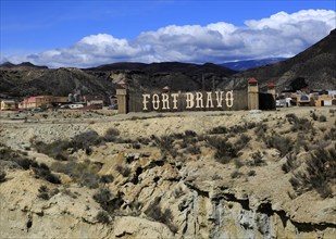 Fort Bravo movie set tourist attraction near Tabernas, Almeria, Spain, Europe