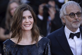 Cannes, France, 21.5.2024: Chiara Mastroianni and Fabrice Luchini at the premiere of Marcello Mio