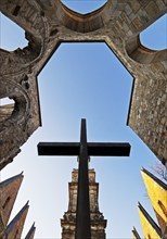 Aegidienkirche with apse cross, not rebuilt, memorial for the victims of wars and violence,