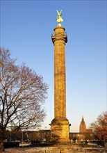 Waterloo Column with Victoria, Victory Column commemorating the Battle of Waterloo, with Market