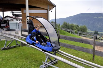 Söllereck toboggan at the valley station of the Söllereck cable car, Oberstdorf, Allgäu, Bavaria,