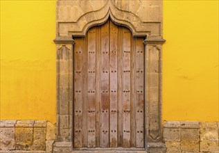 Colorful Guadalajara streets in historic city center near Guadalajara Cathedral and Historic