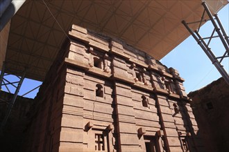 Lalibela, eastern group of rock-hewn churches, Bet Emmanuel, Emmanuel Church, Ethiopia, Africa