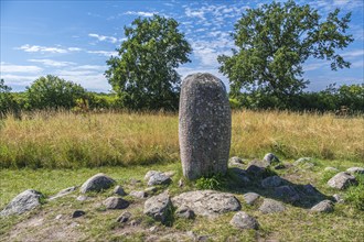 The Karlevi stone is a rune stone and part of a burial site, probably from the Viking Age around