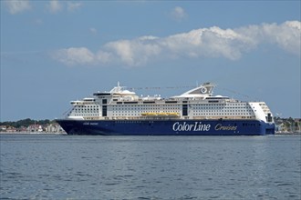 Color Line cruise ship Color Fantasy, Laboe, Kieler Woche, Kiel Fjord, Kiel, Schleswig-Holstein,