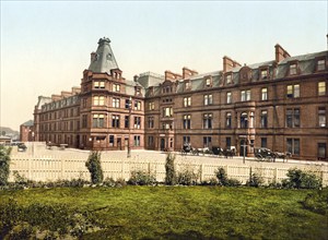 Station Hotel, Ayr, Scotland, Historic, digitally restored reproduction from a 19th century