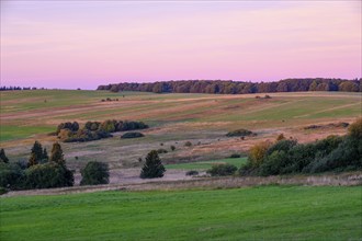 Sunrise, Hochrhönstraße, near Schwabenhimmel, UNESCO Biosphere Reserve, near Hausen, Rhön, Bavarian