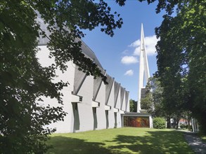 Catholic parish church Hl. Geist, architect Siegfried Östreicher, Bad Füssing, district of Passau,