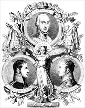 Portraits of the founders of the Holy Alliance, Emperor Francis I of Austria, King Frederick