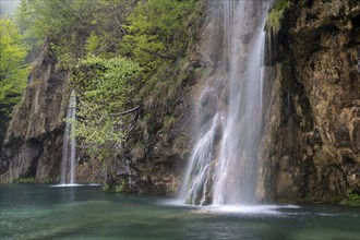 Waterfall, Plitvice Lakes National Park, Plitvicka Jezera, Lika-Senj, Croatia, Europe