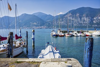 Marina on Lake Iseo, Iseo, Lombardy, Italy, Europe