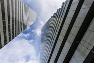 Modern architecture, high-rise buildings, Roche Towers, architects Herzog and de Meuron, Basel,