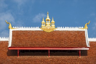 Roof of Wat Mai Suwannaphumaham Monastery, Luang Prabang, Laos, Asia