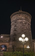 Medieval tower, the Spittlertor Nuremberg, Middle Franconia, Bavaria, Germany, Europe