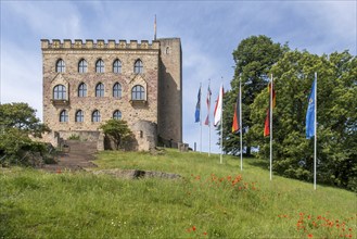 View of Hambach Castle, Palatinate, Rhineland-Palatinate, Germany, Europe