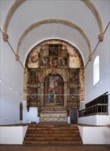 Interior view, church Igreja da Misericórdia de Silves, altar, Silves, Algarve, Portugal, Europe