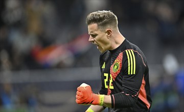 Goalkeeper Marc-Andre ter Stegen GER gesture, gesture, fist, cheer, international match Germany GER