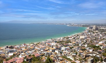 Scenic Mirador Cerro La Cruz Lookout with panoramic views of Puerto Vallarta and famous shoreline