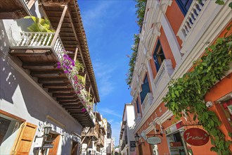 Cartagena, Colombia – 18 February, 2020: Famous colonial Cartagena Walled City (Cuidad Amurrallada)