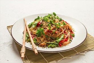 Funchosa, Korean salad, with vegetables, homemade, no people