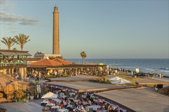 Restaurant at the lighthouse Faro de Maspalomas, Maspalomas, Gran Canaria, Canary Islands, Spain,