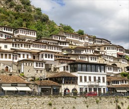 UNESCO World Heritage site, Ottoman architecture of buildings in the Mangalemi quarter of Berat,