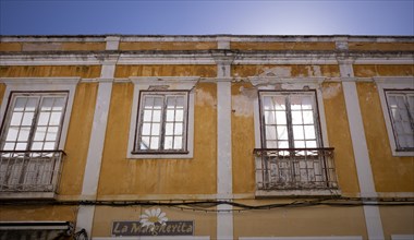 Façade, ruined building, old town, Lagos, Algarve, Portugal, Europe