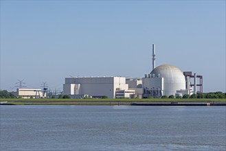 Brokdorf nuclear power plant, Elbe, Schleswig-Holstein, Germany, Europe