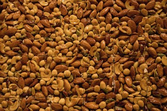 Egyptian bazar with close up of nuts Istanbul, Turkey, Asia