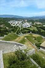 Sisteron. View of the activity zone from the Citadel, Alpes-de-Haute-Provence. Provence-Alpes-Côte