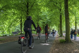 Promenade cycle path, tree-lined, car-free, approximately 4.5 km long ring road around the city