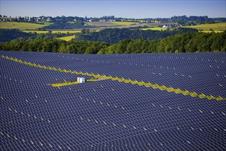 Large ground-mounted photovoltaic system, solar park in the Southern Eifel nature park Park,