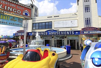 Mannings amusements arcade on seafront at Felixstowe, Suffolk, England, UK