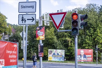 State election in Thuringia. Days after the election, election posters for the Alternative for