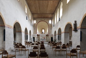 Monastery church of St Cyriac, nave, early Romanesque, Sulzburg, Markgräflerland, Upper Black