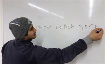 German course for refugees, 25 November 2015, Königs Wusterhausen, Brandenburg, Germany, Europe