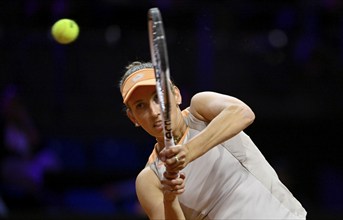 Elise Mertens (BEL) Action, Tennis, Porsche Cup 2024, Porsche Arena, Stuttgart, Baden-Württemberg,