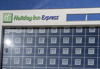 Holiday Inn Express Hotel in Antwerp, square façade design, Flanders, Belgium, Europe